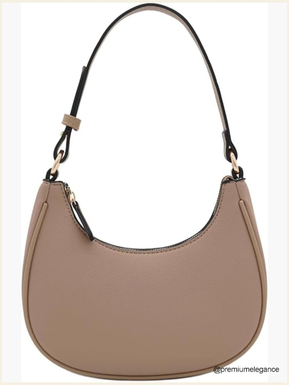 Small Crescent Shoulder Bag Crossbody Purse PU Leather